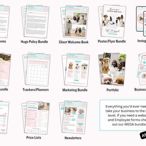 ULTIMATE Dog Walking Business Forms Bundle | Dog Walking Contract | Dog Walking Forms | Dog Walker forms | Dog Walking Logo EDITABLE afbeelding 2