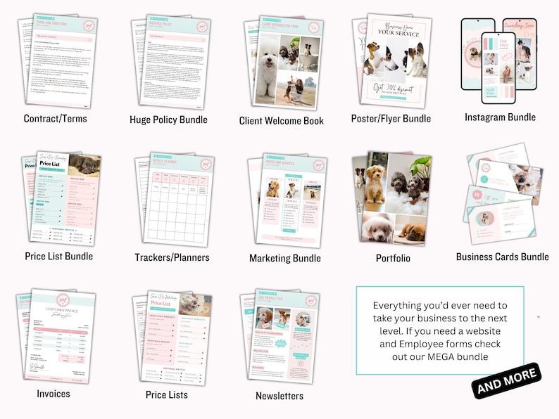 ULTIMATE Dog Walking Business Forms Bundle | Dog Walking Contract | Dog Walking Forms | Dog Walker forms | Dog Walking Logo EDITABLE afbeelding 2