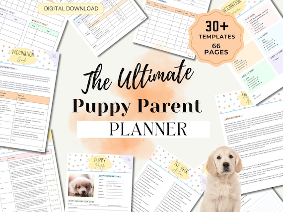 ULTIMATE Puppy Planner, Puppy Guide, Puppy Checklist, Puppy Training Checklist, Puppy First Milestones, Puppy Schedule, Puppy Potty Training