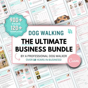 ULTIMATE Dog Walking Business Forms Bundle | Dog Walking Contract | Dog Walking Forms | Dog Walker forms | Dog Walking Logo EDITABLE