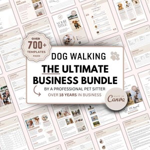 Dog Walking Business Forms Bundle, Editable New Client Intake Form, Printable Dog Walker Contract