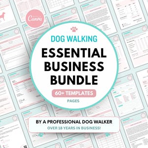 Editable Dog Walking Business Intake Forms, Service Agreement/Contract Template, Printable New Client Questionnaire