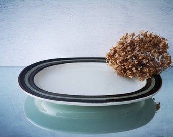 Vintage ARABIA of Finland ceramics Karelia series Large oval serving platter