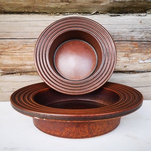 Rare ARABIA set of two Vintage Ruska series Ceramic Pots/Serving Bowls