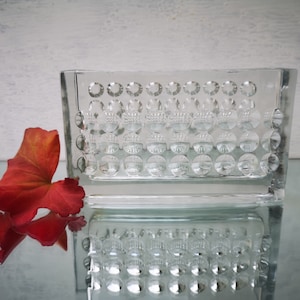 Vintage Czech SKLO Union glass vase by Rudolf Jurnikl, Rudolfova Hut Glassworks 1963