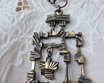 Vintage Pentti Sarpaneva, Finland Modernist Bronze Necklace - Etsy