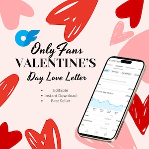 Valentine&#39;s Day Editable VIP Love Letter Template for OnlyFans Creators | Reusable & Customizable