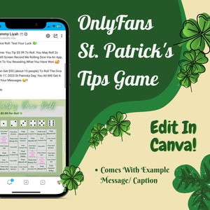 OnlyFans St. Patrick&#39;s Day Dice Game | Fansly Tip Games | OnlyFans Games | Tip Games