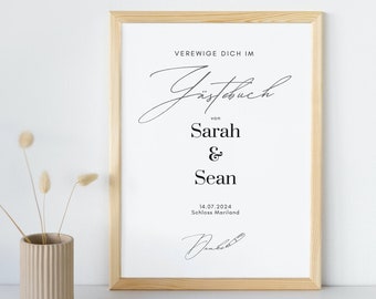 guest book WEDDING PAPERTY personalized sign; INSTANT DOWNLOAD!