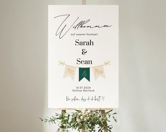 WELCOME sign WEDDING PAPERTY personalized sign; INSTANT DOWNLOAD!