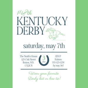Customizable Kentucky Derby Invitation