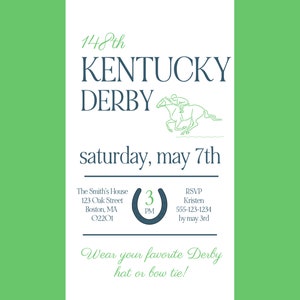 Digital Kentucky Derby Invitation Text Invitation DIY Canva Template ...