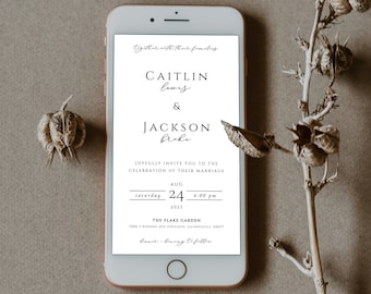 Elegant Wedding E-Card: Modern Electronic Invitation (Digital Download)