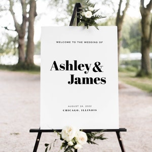 Retro Wedding Welcome Sign, Modern Wedding Welcome Sign Template, Editable 70s Wedding Signs, Boho Welcome Poster, Printable Welcome Signs