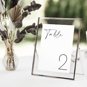 Minimalist Wedding Table Numbers Template, Modern Wedding Table Number, Wedding Table Decorations, Editable Table Number Cards, Digital Card