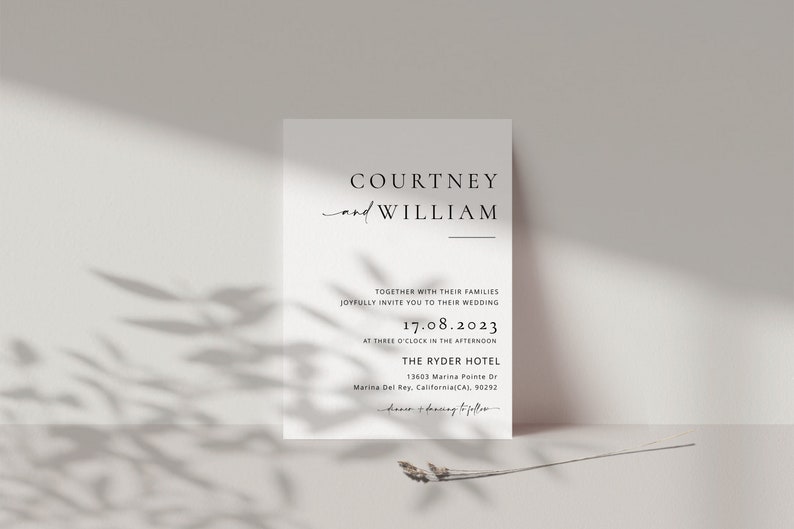 QR Code Wedding Invitation Template Modern Wedding Invitation - Etsy