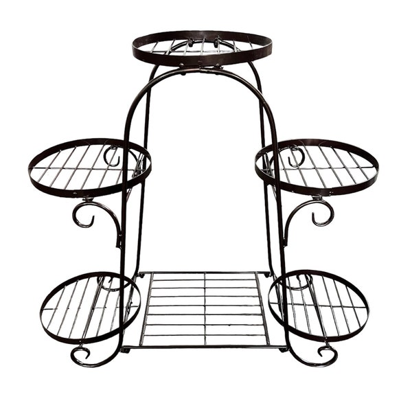 5 Tier Metal Plant Display Stand | 5 Tier Flower Stand | Indoor Outdoor Plant Shelf | Display Rack | Easy Assembly