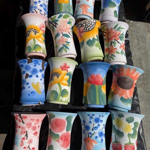 Beautiful flower handmade  pot