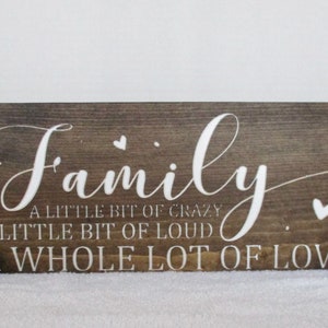 Engraved Family Sign: Pine Wood, Espresso Finish