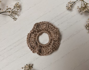 For Kids! Brownberry Crochet Scrunchie - Handmade - Ponytail Holder - Hair Tie For Kids!