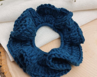 Blueberry Crochet Scrunchie - Ponytail holder - Handmade - Hair ties - Blueberry - BlueberryCrochets - Bluberrycrochet - Scrunchies