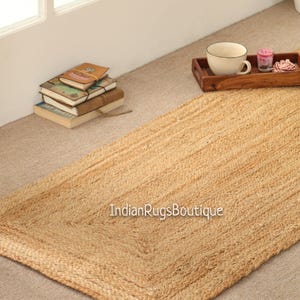 Jute Runner Rug - Natural Jute Runner Rug, Indian Handwoven Jute Rug, Custom Size Rug For Hallway Entry Wat Kitchen Laundry, Boho Decor Rug