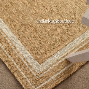 5x8 6x9 8x10 9x12 Ft Handmade Natural Jute Braided Rectangle Rug, Large Area Rug, Bohemian Rug, Eco Friendly Rug, Custom Size Rug Home Decor