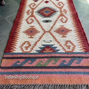 Vintage Stair Kilım Runner Rug Handmade Large Rug Wool Jute Hallway Rug Bohemian Handwoven Boho Outdoor Stair Runner Oriental Washable Rug