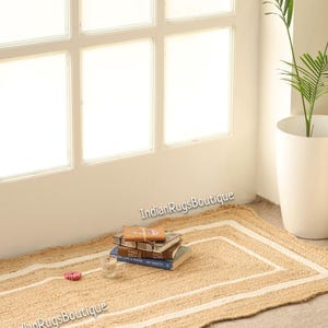Scalloped Runner Rug, Jute Scallop Rug, Jute Runner Rug, Natural Jute Rug, Hallway Runner Rug, Runner Custom Rug, Custom Size Rug