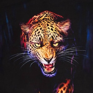Cheetah Print, Wild Cheetah Digital Print by Robert Kaufman, Large Cheetah Fabric Panel 24&quot; x 44&quot;
