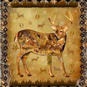 Realtree Edge Lodge Deer Panel 35&quot; x 43&quot;
