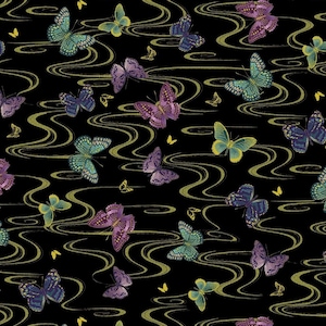 Timeless Treasures Shizuka by Chong A Hwang Floating Butterflies Fabric By The Yard