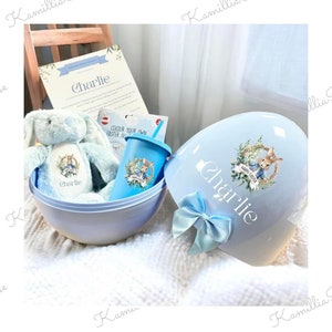 Personalised Blue Themed Giant Fillable/ Pre Filled Easter Egg - Surprise, Easter Gift, Easter Egg Gift, Easter 2024, Hamper, Bestseller