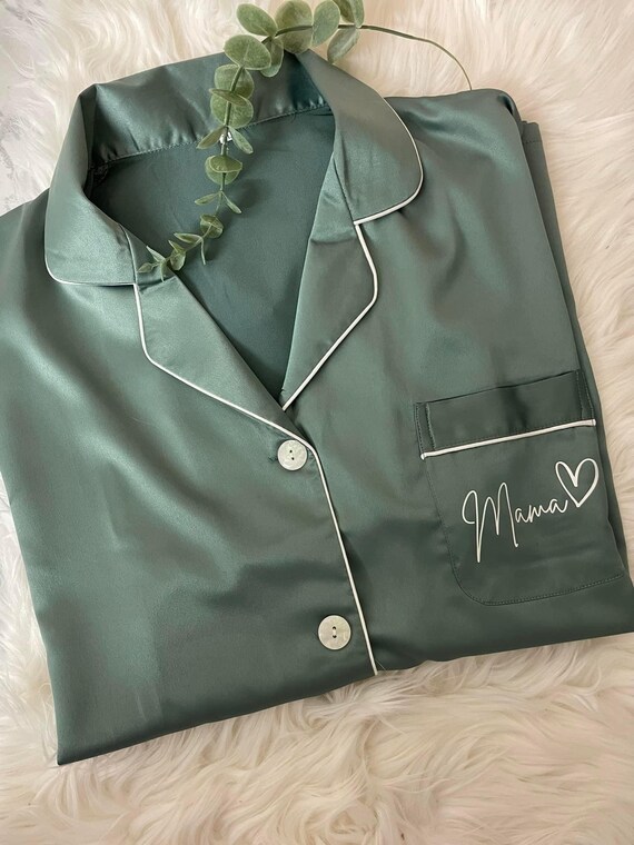 Mother Birthday Pj Set Mama Satin Pyjama Set Luxury Satin Shorts