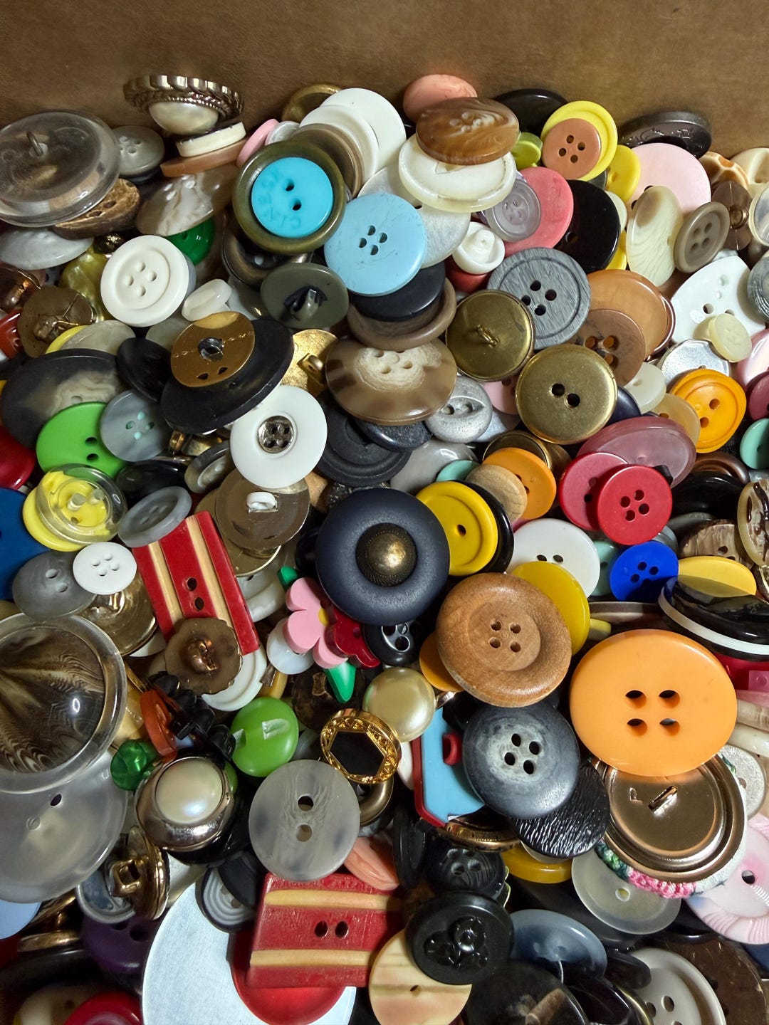 Buttons of Every Size, Shape, Color, 50+ Year Collection. Divided Into ...