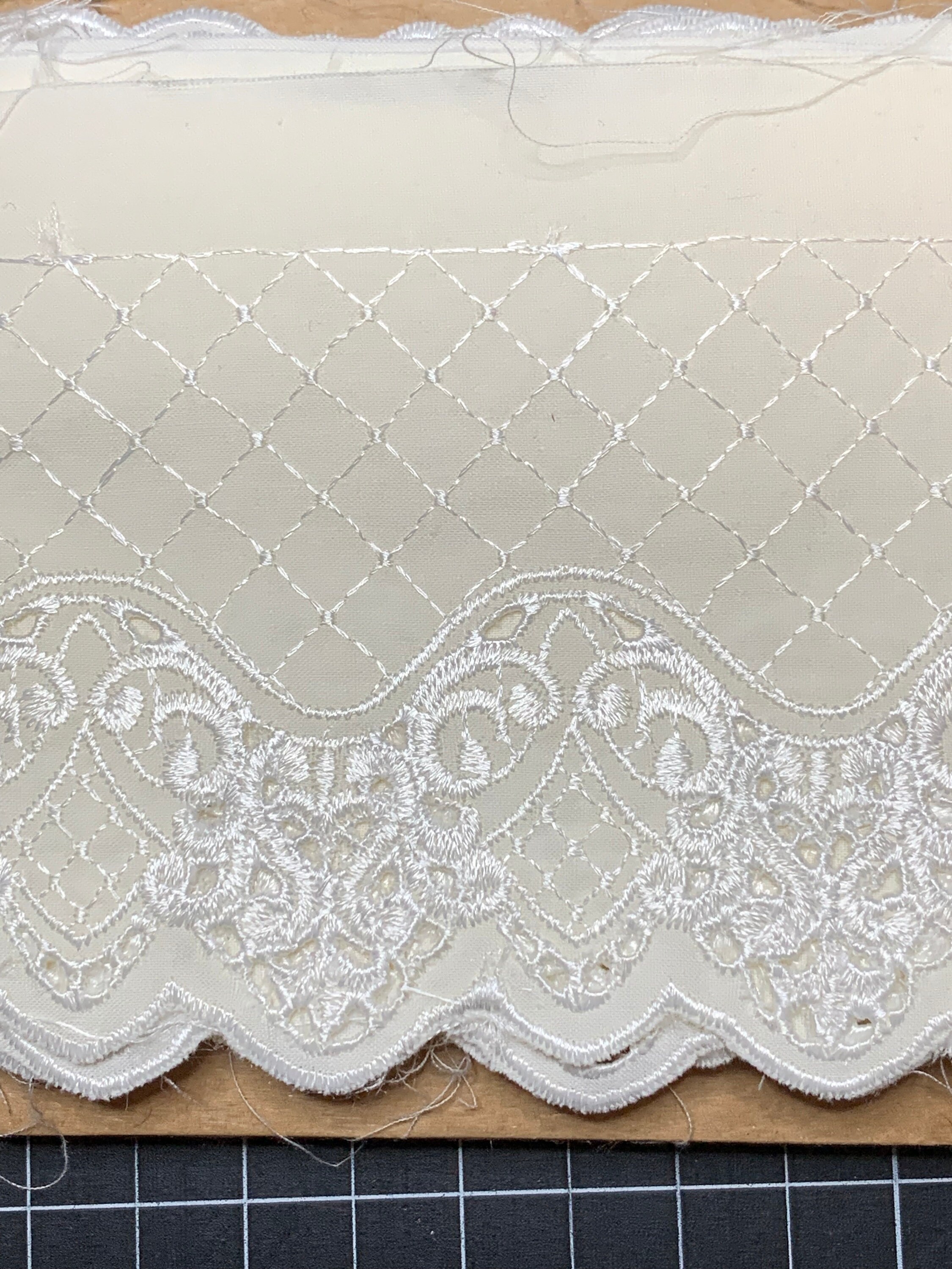 Ivory Flat Eyelet Lace 4 Wide Etsy