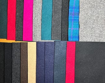 20 Patchwork Wool Precut 10" Squares ~ Crafts Upcycle Quilting ~ Mostly Felted