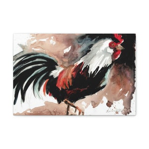 Rooster, Rolled Print, Rooster Aesthetic, Rooster Wall Art, Rooster Decor, Rooster Gift, Rooster painting.