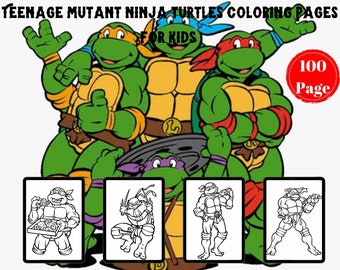ninja coloring etsy