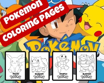 pokemon coloring and activity book etsy