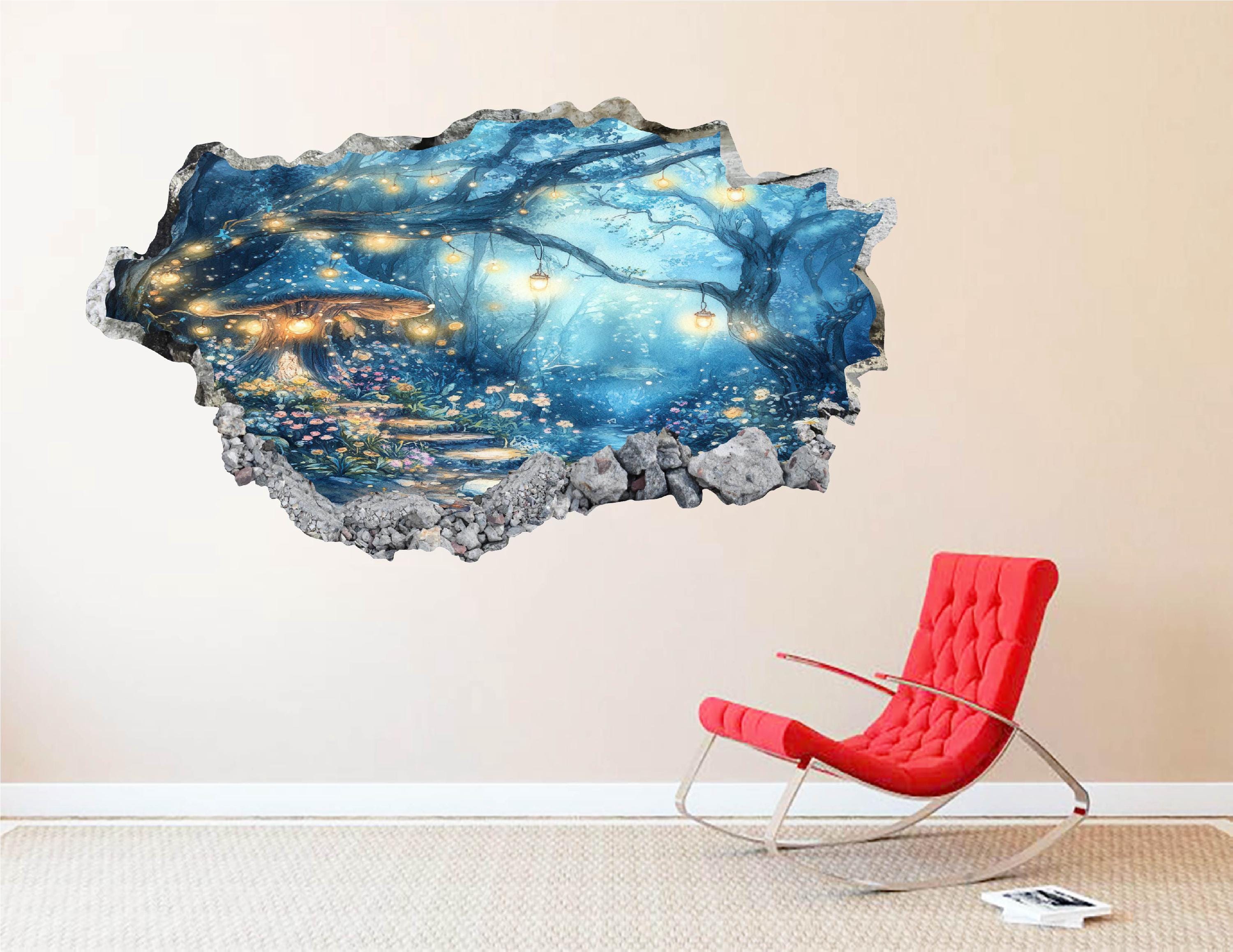 Magical Fairy Tale Wall Decal - Wall Sticker Enchanted Forest 3D Wall ...