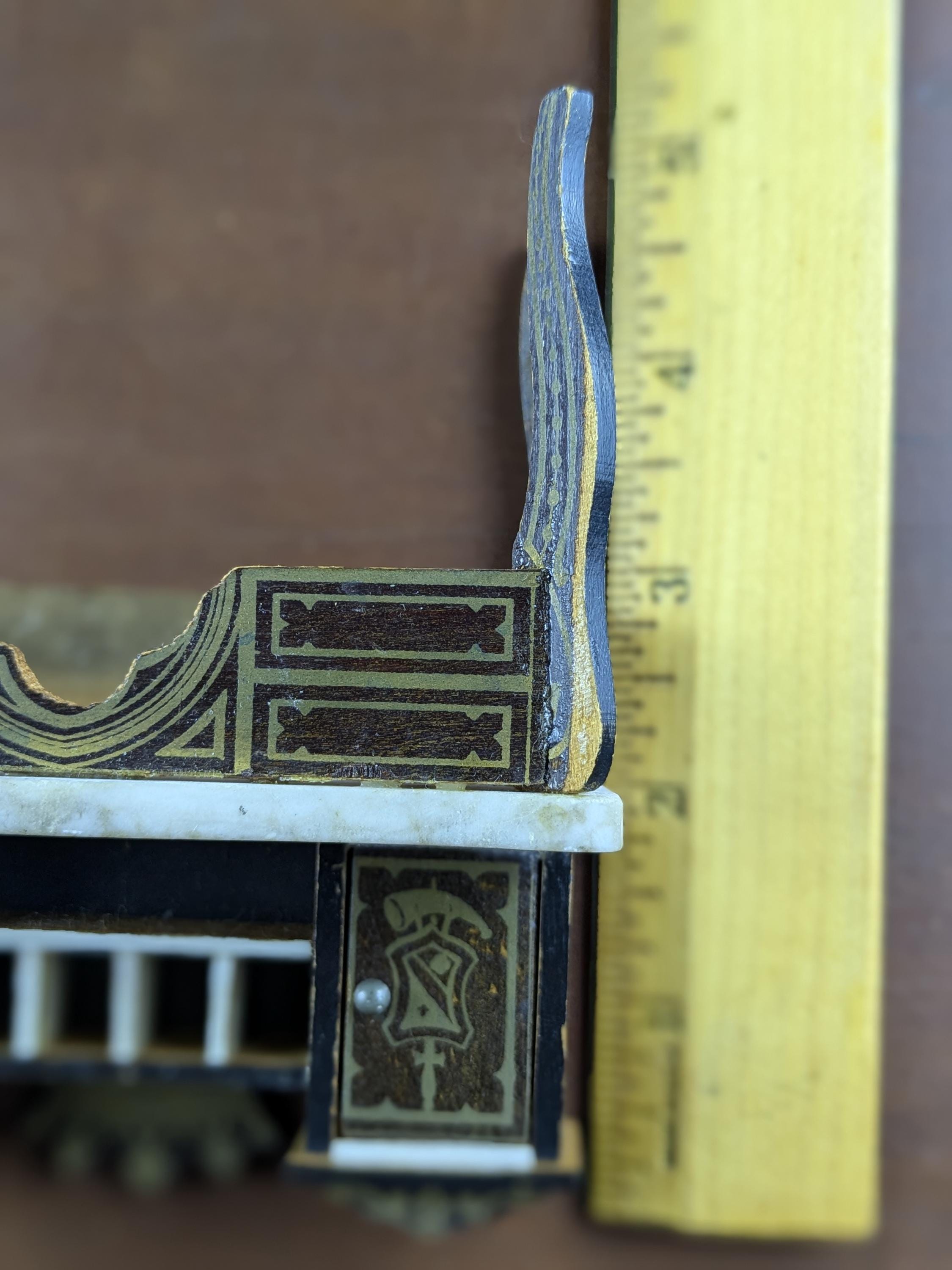 Cassapanca Biedermeier In Miniatura Scala 1:12 Per Casa Delle Bambole - Antica, Germania