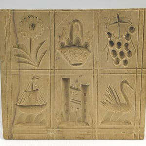 Vintage German Springerle Mold: Hand Carved Wood Cookie Folk Art