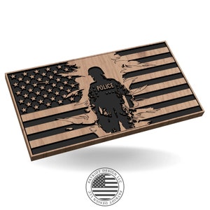 Polizei Tattered Mittelflagge - SVG