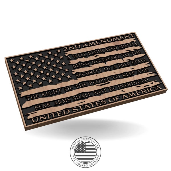 2nd Amendment Text Flag Distressed Stripes - SVG