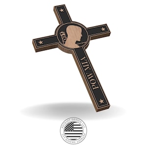 Pow Mia Christian Cross - SVG File for CNC, Laser, Vinyl Machines, and More.