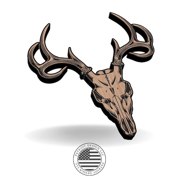 Deer Skull - SVG File for CNC, Laser, Vinyl Machines, and More.