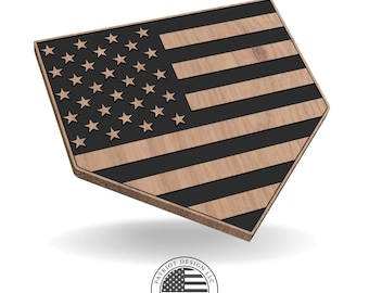 Home Bandiera americana a forma di piastra - File SVG per CNC, laser, macchine in vinile e altro.