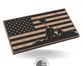 Iwo Jima Corner Flag - SVG File for CNC, Laser, Vinyl Machines, and More.