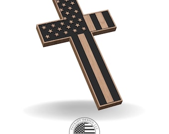 Cruz con bandera - Archivo SVG para CNC, láser, máquinas de vinilo y más.